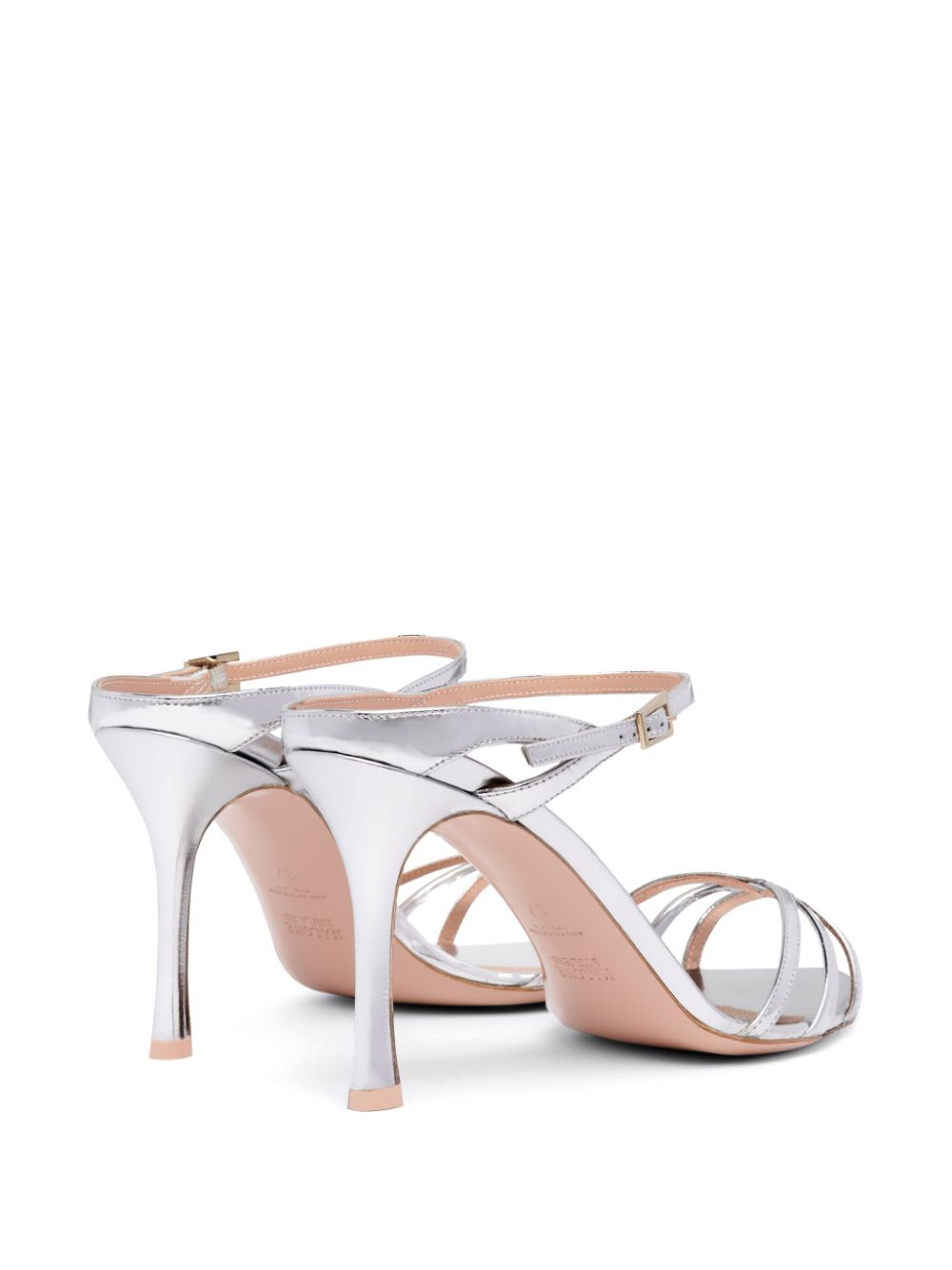 Malone Souliers Yuna 90mm leather mules Silver