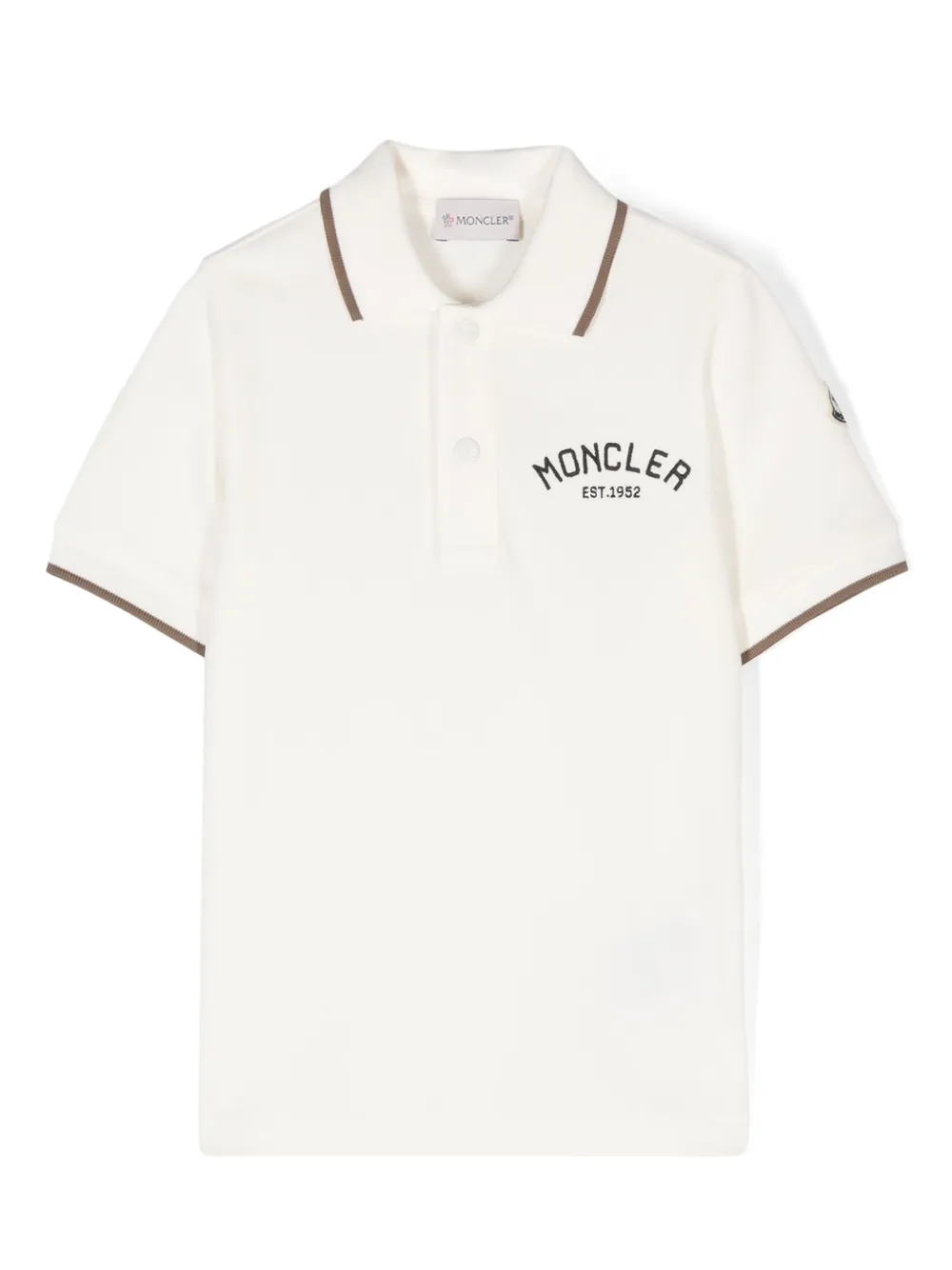 Moncler Enfant logo-embroidered polo shirt - White