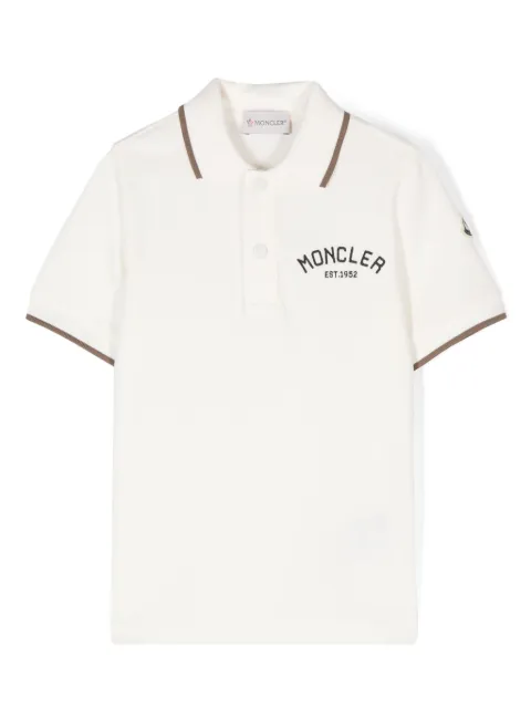 Moncler Enfant 로고 자수 폴로 셔츠