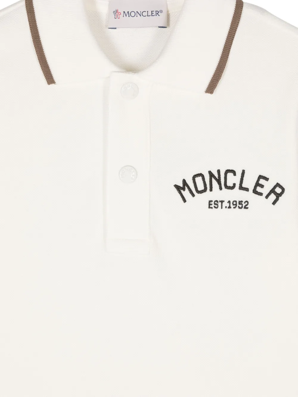 Moncler Enfant Poloshirt met geborduurd logo Wit
