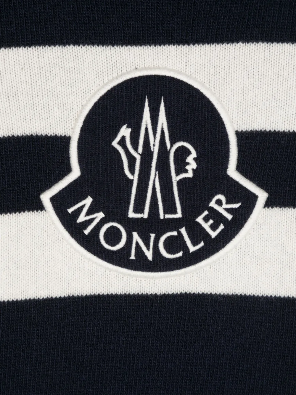 Moncler Enfant Gebreide trui met geborduurd logo Blauw