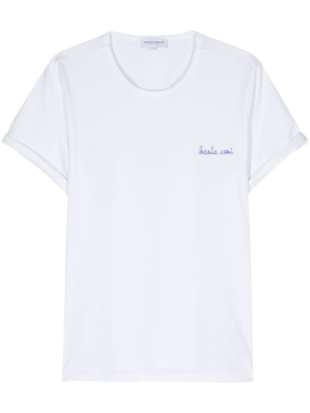 Maison Labiche Poitou Basta Cosi-embroidered T-shirt In White