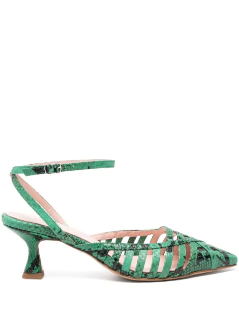 Anna F. 1741 70mm snakeskin pumps