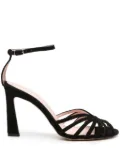 Anna F. 3386 100mm suede sandals - Black