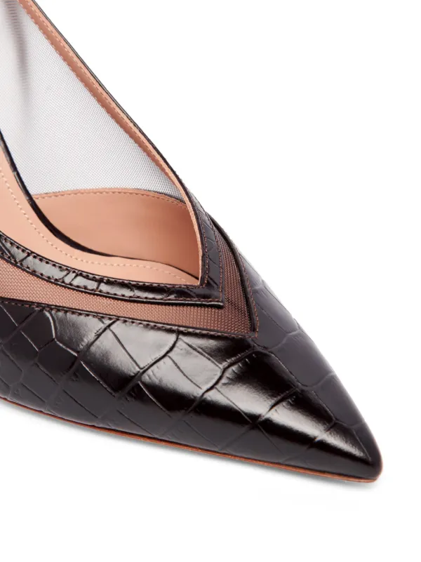 Malone Souliers Collins 70mm Leather Pumps Black FARFETCH JO