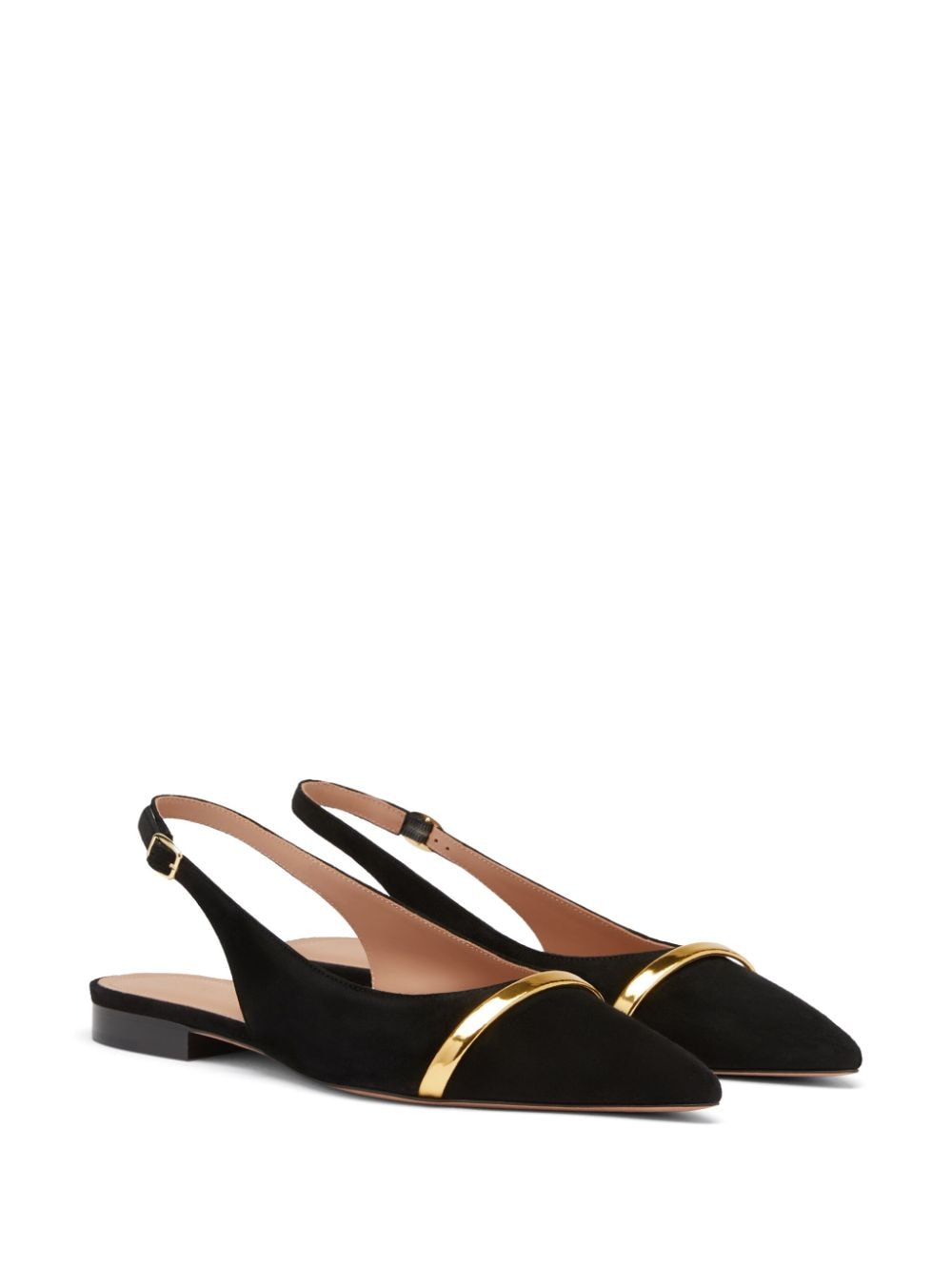 Shop Malone Souliers Jama Ballerina Shoes In Black