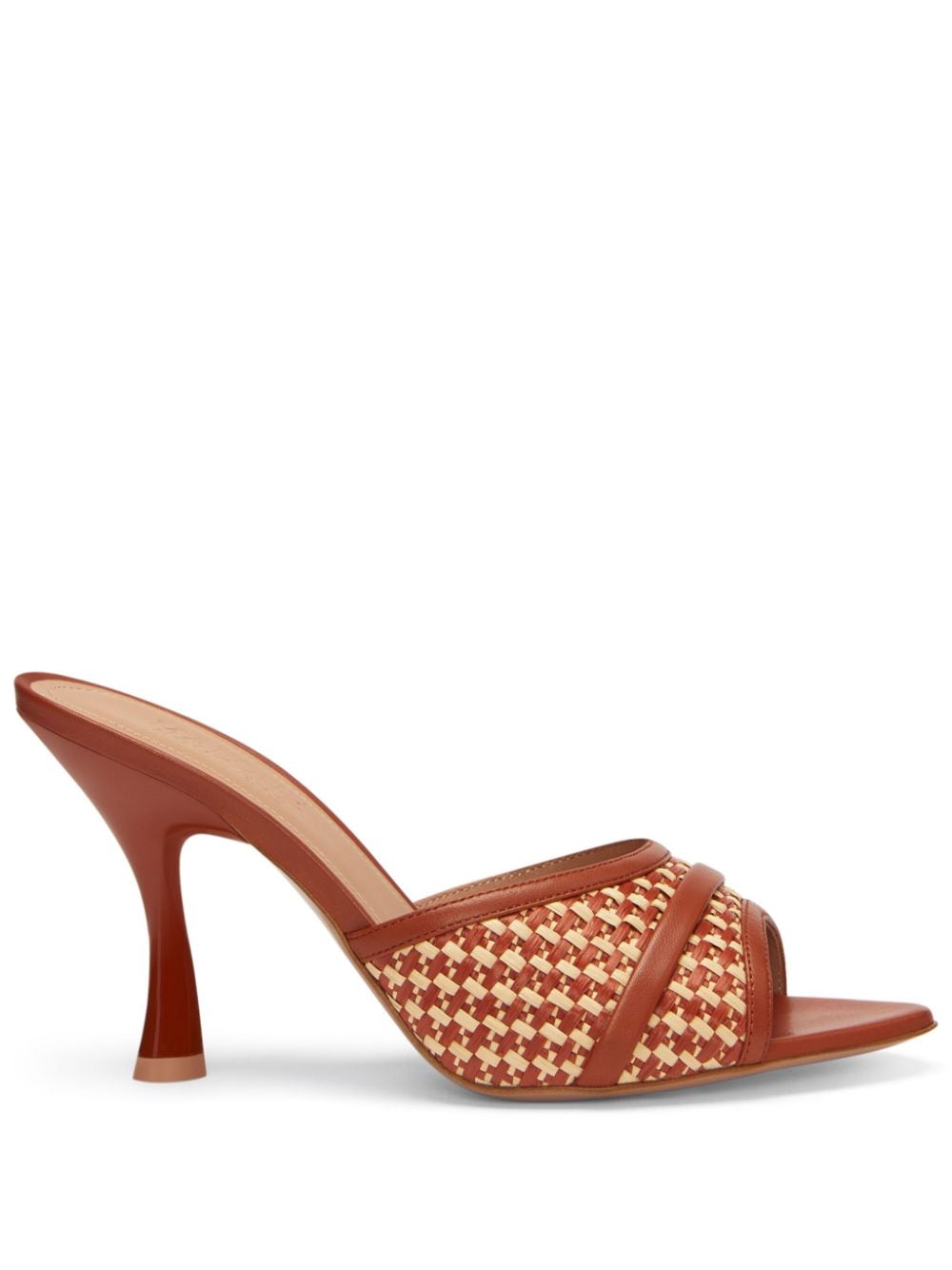 Malone Souliers Julia 90 mm raffia muiltjes Bruin