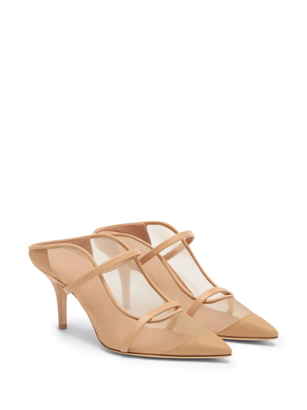 Malone Souliers 70 mm leren muiltjes - Beige