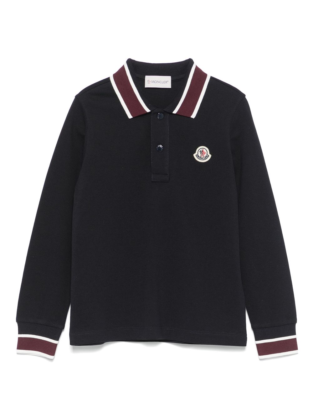 Moncler Enfant logo-patch polo shirt - Blue