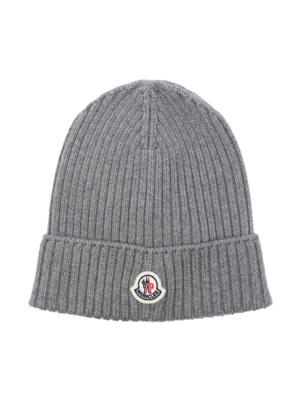 Moncler Enfant logo-patch ribbed beanie