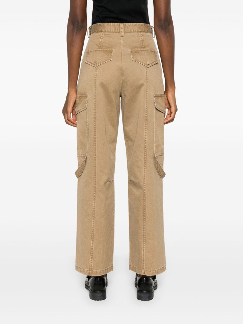 Shop Sandro Seam-detail Cargo Pants In 中性色