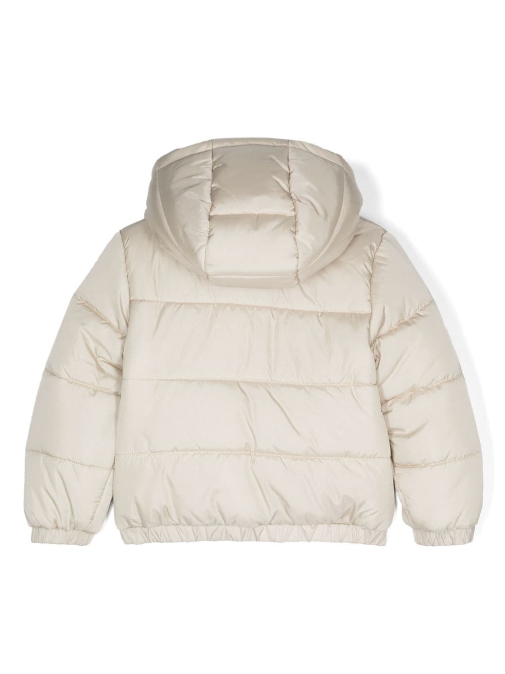 Off-White Kids logo-print padded jacket - Beige