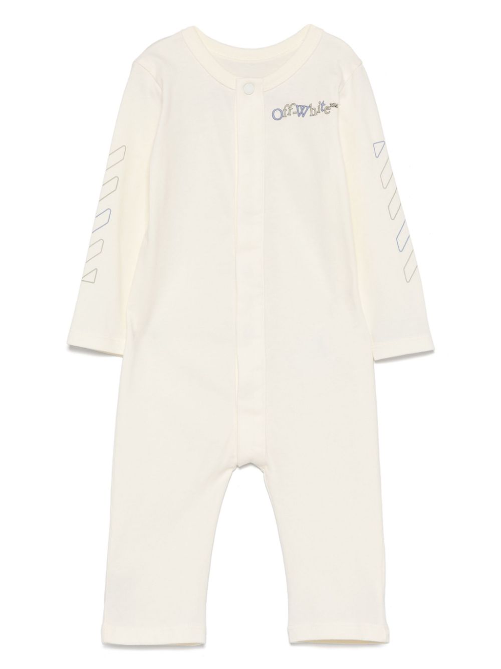 Off-White Kids Romper met logoprint Beige