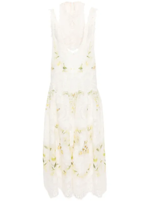 ZIMMERMANN Harmony Lemon Mixed-print dress