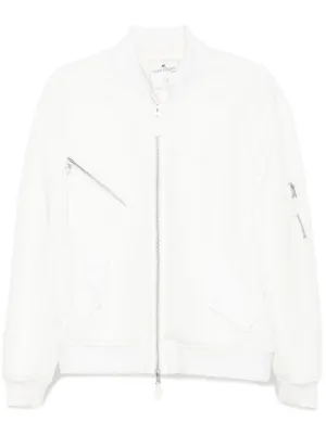 Rick Owens DRKSHDW logo-embossed zip-front Cotton Jacket | White