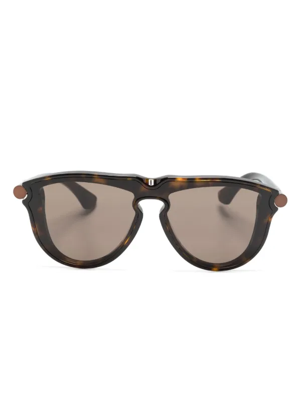 Burberry Eyewear Tubular ジオメトリック サングラス | ブラウン