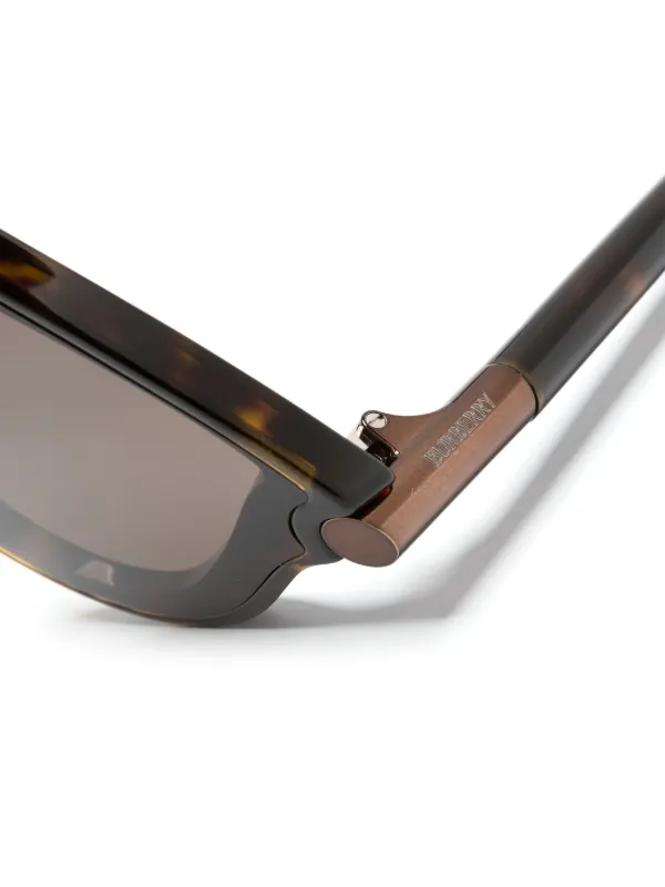 Burberry Eyewear Tubular ジオメトリック サングラス | ブラウン