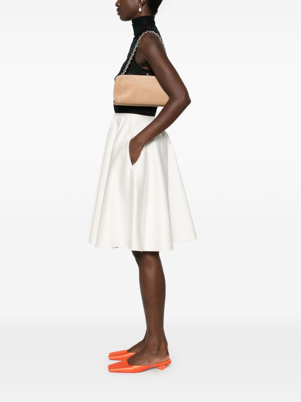 Shop Jil Sander Small Goji Shoulder Bag In Neutrals