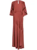 ZIMMERMANN cape-insert round-neck maxi dress - Red