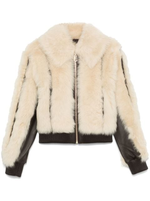 ZIMMERMANN shearling zip-up jacket