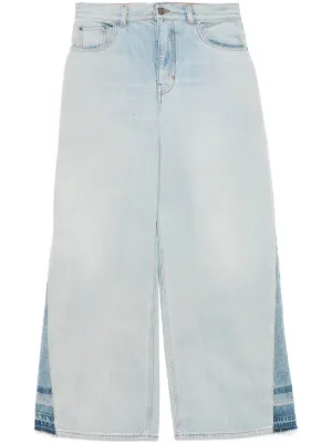 MM6 Maison Margiela ミッドライズ クロップドジーンズ | ブルー