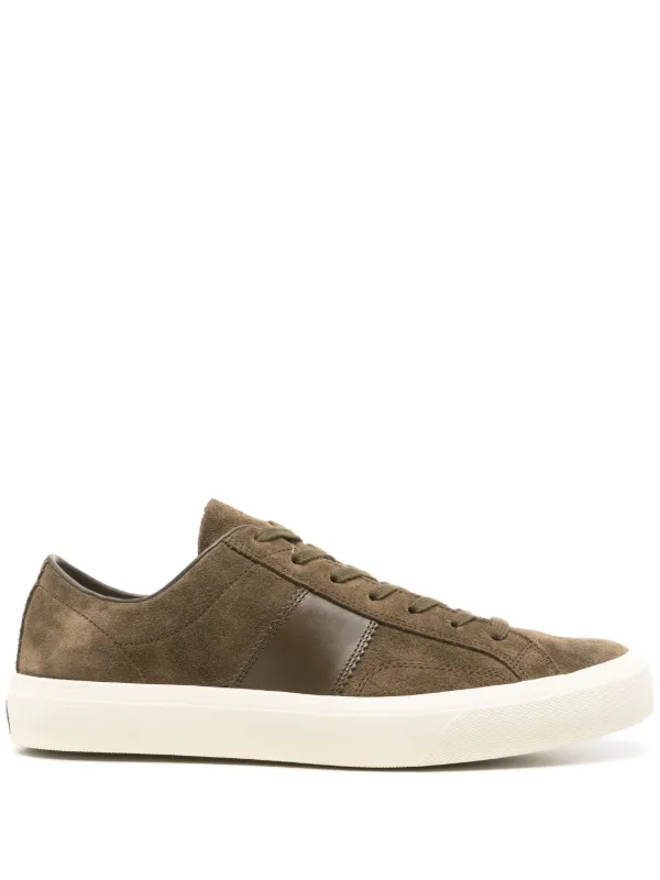 【関税込み】TOM FORD グリーン レザー Cambridge スニーカー TOM FORD: グリーン レザー Cambridge スニーカー | SSENSE 日本