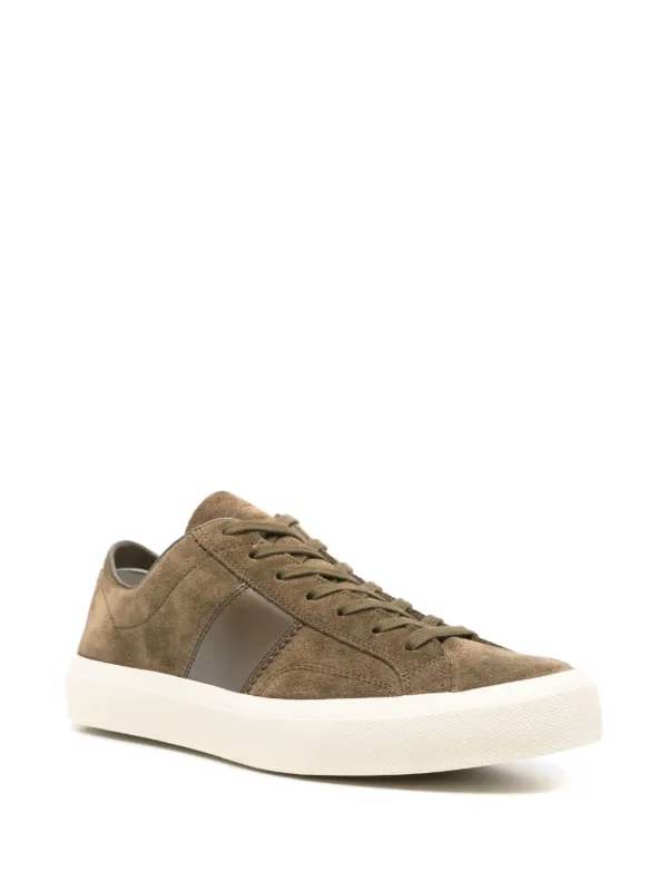 高級感溢れる一足♪【Tom Ford】Cambridge suede sneakers TOM FORD Cambridge Sneakers | Green | FARFETCH