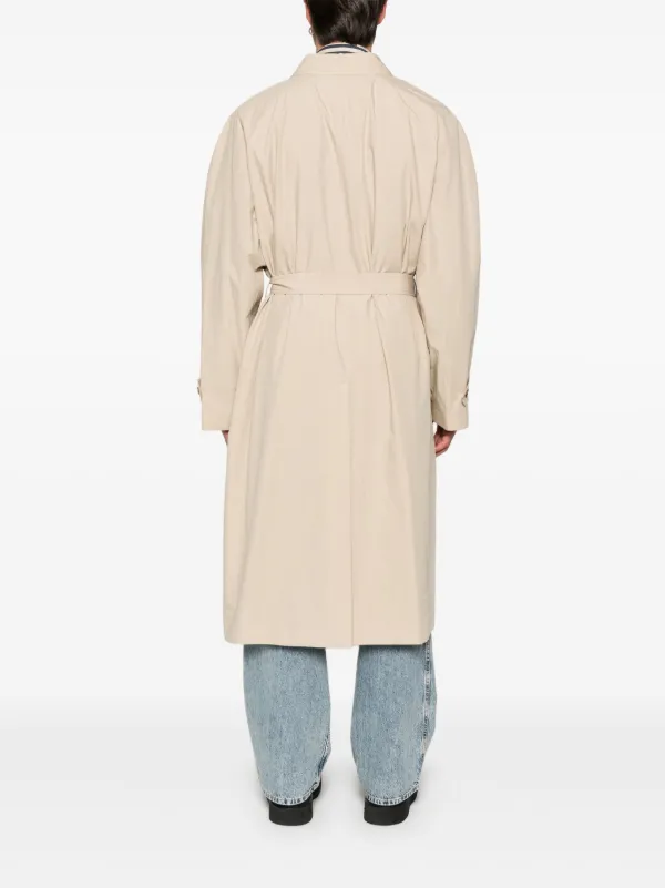 Miu Miu ロゴ ロングコート | ニュートラル | FARFETCH JP