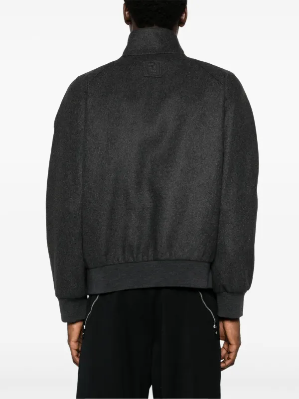 FENDI Felted Bomber Jacket | Grey | FARFETCH ZA