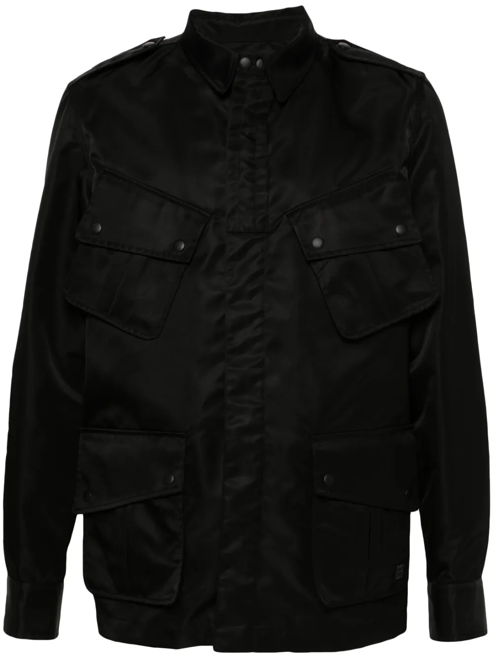 Givenchy 로고 아플리케 셔츠 재킷 | 블랙 | Image 1