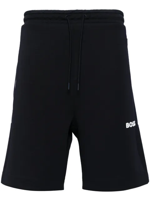 BOSS logo-print track shorts