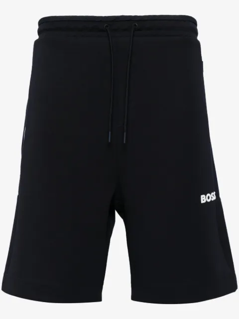 BOSS logo-print track shorts