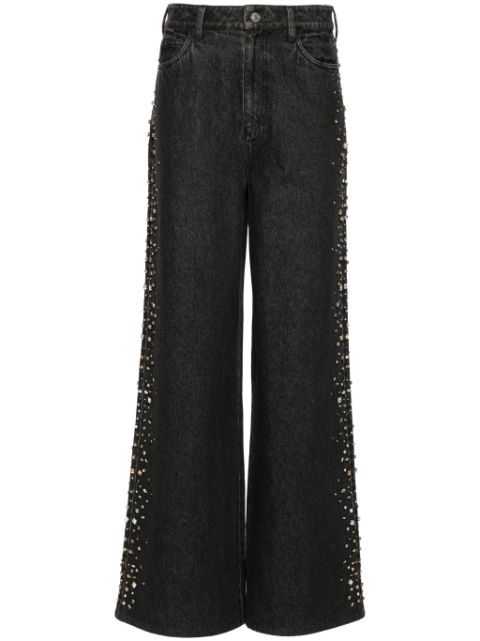 SANDRO crystal-embellished jeans Women