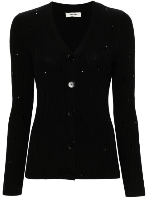 SANDRO crystal-embellished cardigan Women