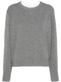 SANDRO contrast-collar jumper - Grey
