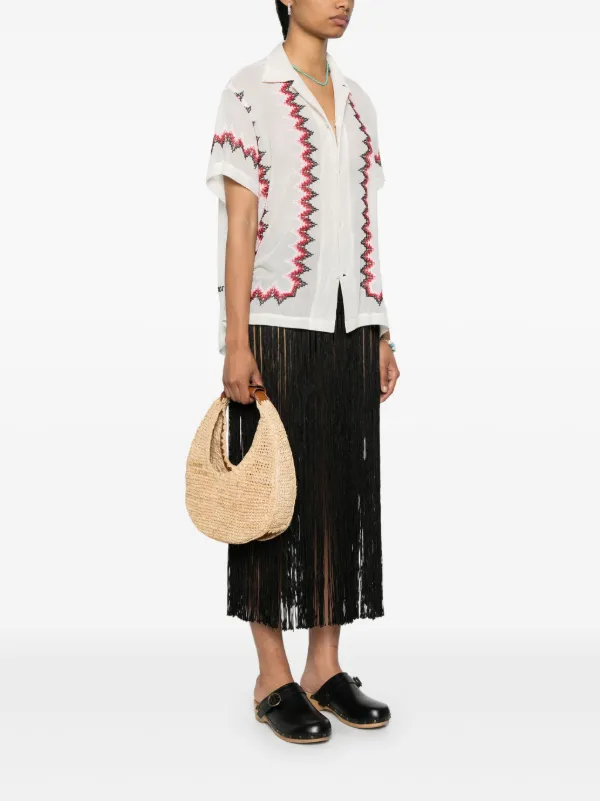 トートバッグ STAUD Moon Handbag - Staud - Raphia - Multi MOON RAFFIA TOTE BAG MIXED RAFFIA
