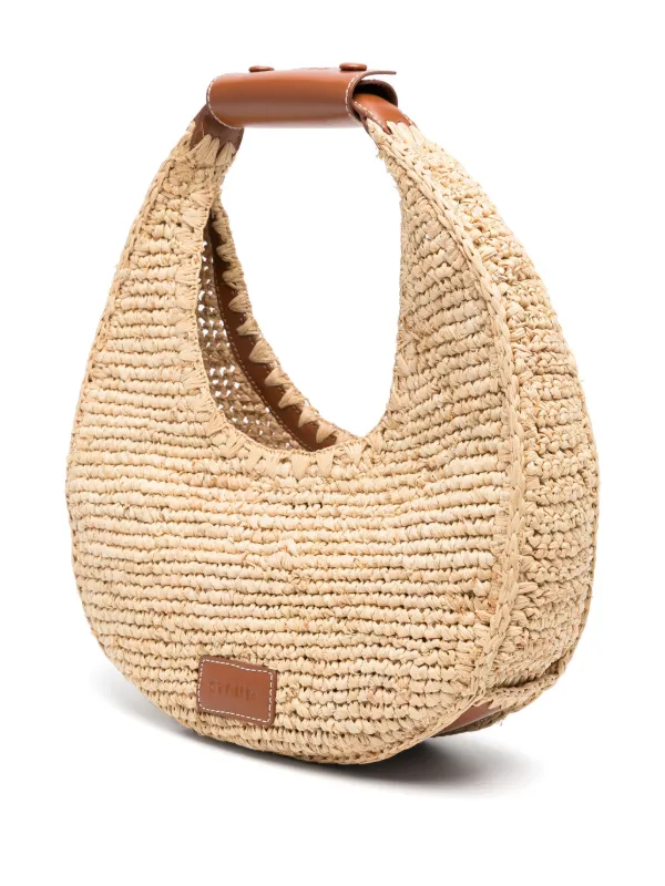 トートバッグ STAUD Moon Handbag - Staud - Raphia - Multi MOON RAFFIA TOTE BAG MIXED RAFFIA