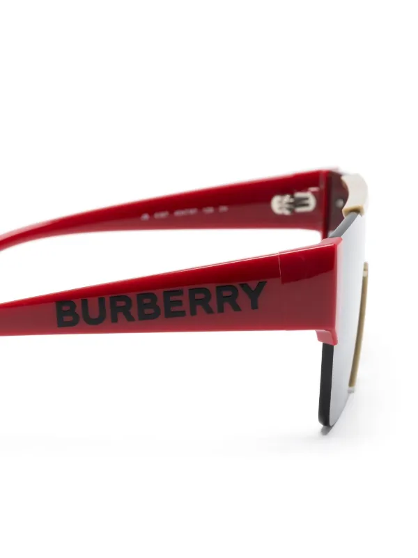 Burberry Eyewear Rimless Sunglasses Red FARFETCH SA