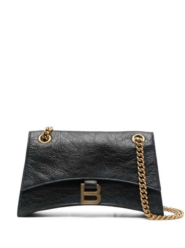 Balenciaga small Crush shoulder bag women Calf Leather OS Black