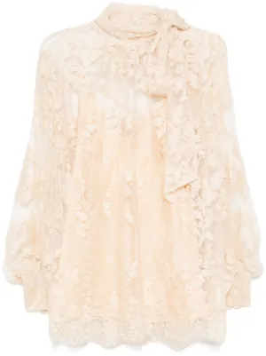ZIMMERMANN フローラルレース ブラウス | ホワイト | FARFETCH JP