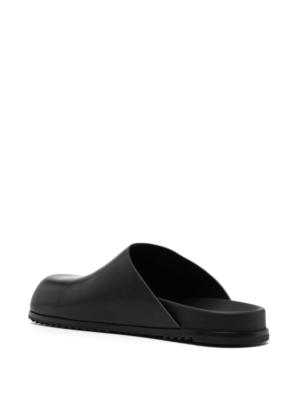 Rick Owens Granola leren slippers Zwart