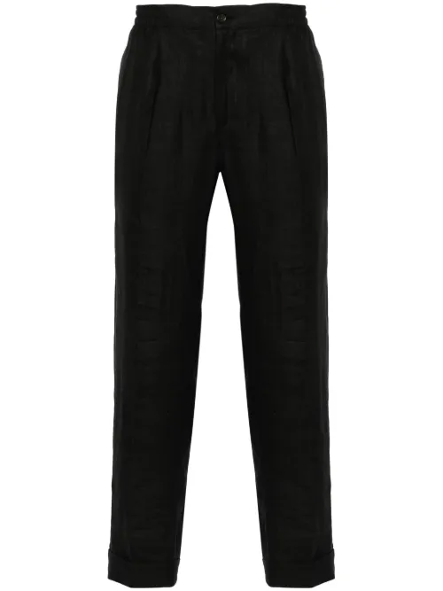 Pantalon en lin à plis marqués - Kiton - Modalova