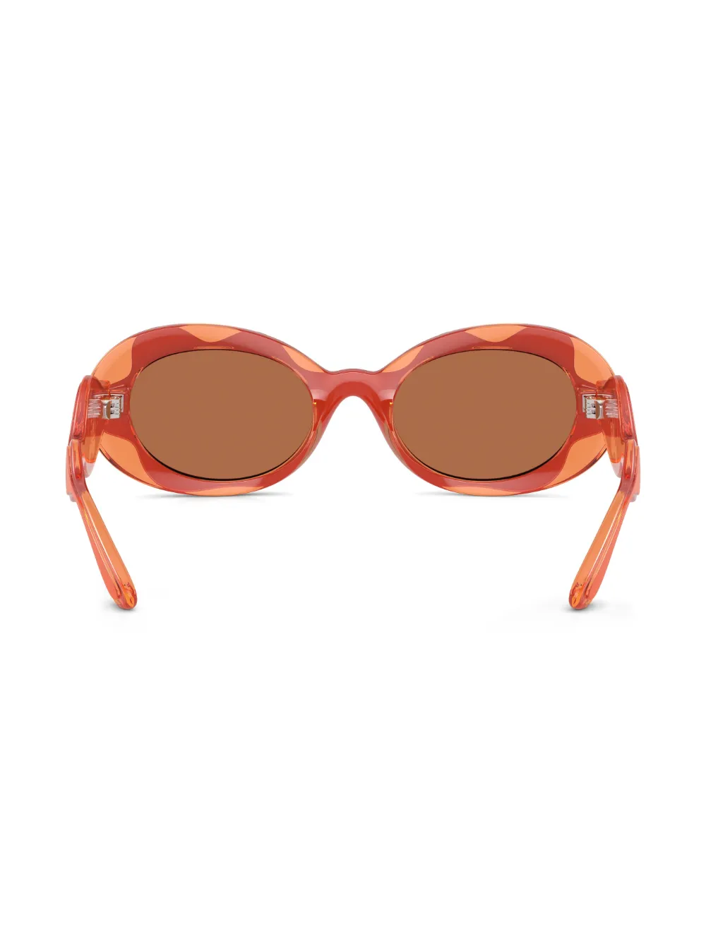 Dolce & Gabbana Kids Zonnebril met ovaal montuur Oranje