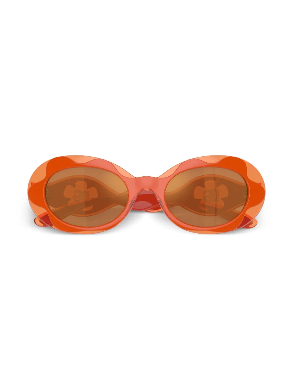 Dolce & Gabbana Kids Zonnebril met ovaal montuur Oranje