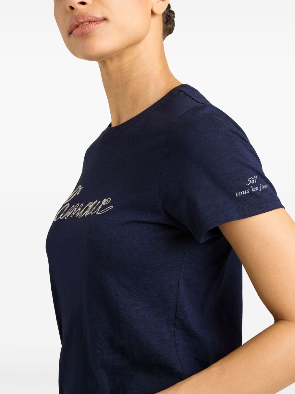 Shop Cinq À Sept Shrunken L'amour T-shirt In Blue
