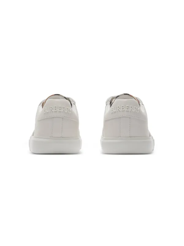 Burberry Kids Check Cotton Sneakers White FARFETCH IE