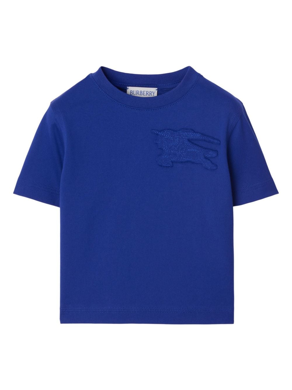 Shop Burberry Equestrian Knight-appliqué Organic Cotton T-shirt In Blue