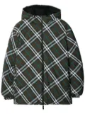 Burberry reversible check nylon puffer jacket - Green