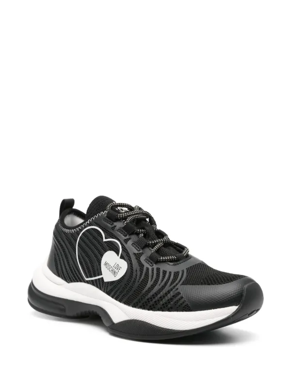 Love Moschino logo-print Mesh Sneakers | Black | FARFETCH ZA