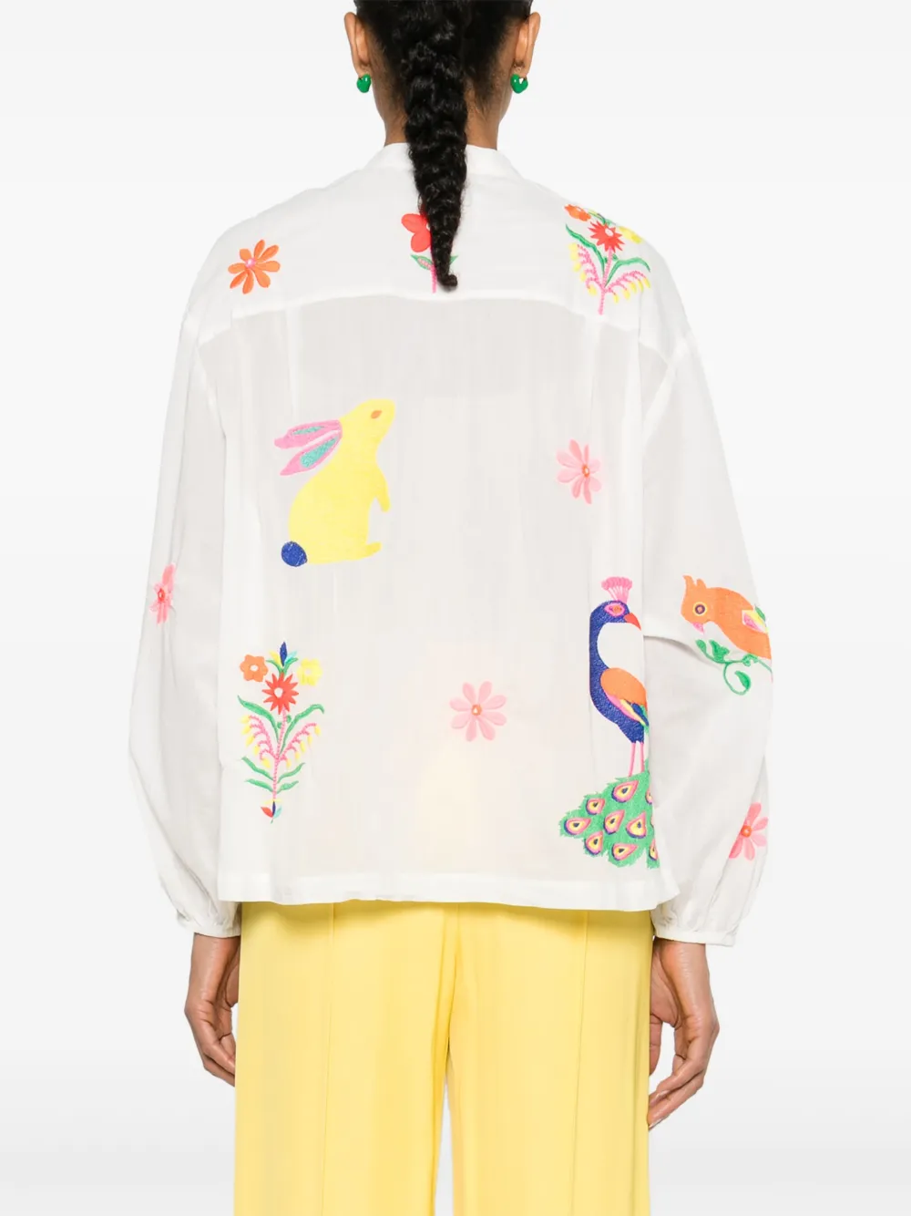Essentiel Antwerp Blouse met geborduurde bloemenBlouse Wit